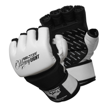 Beltor rękawice MMA Eight biało-czarne