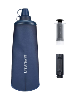 Butelka z filtrem Lifestraw Peak Series Flex Squeeze Bottle 1L - mountain blue