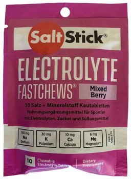 Elektrolity SaltStick - 10 szt pastylek do ssania. Smak jagodowy.