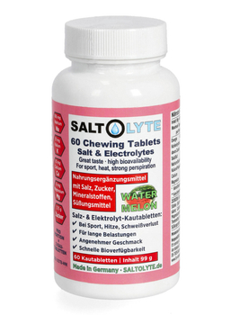 Elektrolityczne tabletki Saltolyte Chewing - 60szt - Arbuzowy