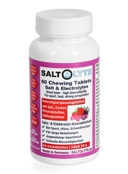 Elektrolityczne tabletki Saltolyte Chewing - 60szt - Owoce leśne