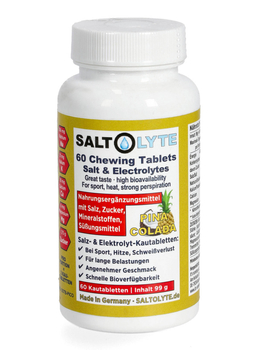 Elektrolityczne tabletki Saltolyte Chewing - 60szt - Pinacolada