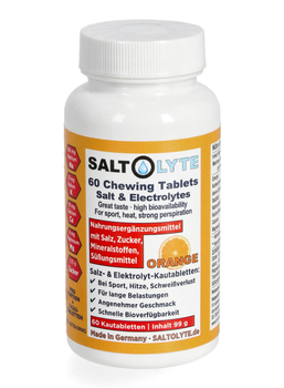 Elektrolityczne tabletki Saltolyte Chewing - 60szt - Pomarańczowe