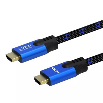 Kabel Savio HDMI - HDMI czarno-niebieski SAVIO CL-142 1.8m