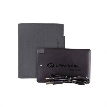 Lifeventure Portfel z powerbankiem RFiD Charger Wallet Recycled grey