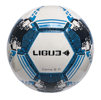 Piłka nożna Ligue Comp 2.0 white-navy-blue roz.4