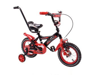 Rower dziecięcy RACER 12" czarno-czerwony