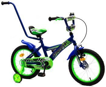 Rower dziecięcy RACER 16" niebiesko-zielony