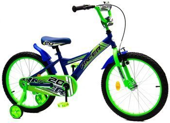 Rower dziecięcy RACER 20" niebiesko-zielony