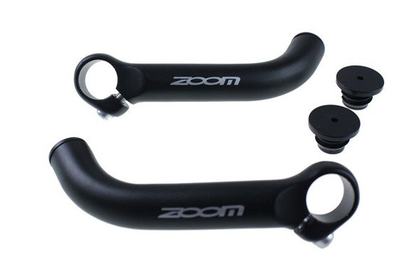 Rogi kierownicy Zoom MT-30A aluminium 3D czarne