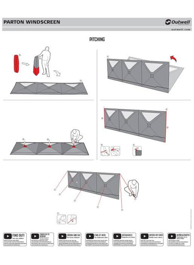 Parawan Outwell PARTON WINDSCREEN grey