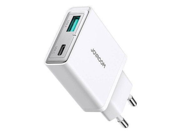 Ładowarka sieciowa Joyroom JR-TCF14 20W USB-A USB-C supercienka - biała