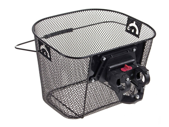 Kosz Verso przedni XD-058 zdejmowany szybki montaż "click" z uchwytem mocującym czarny