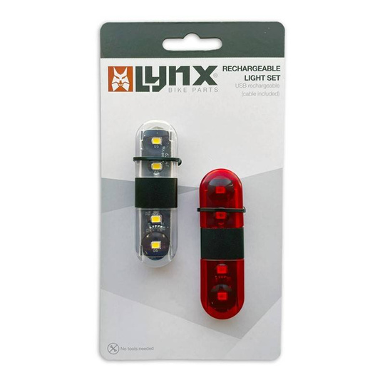 Zestaw lamp Lynx przód +tył na USB