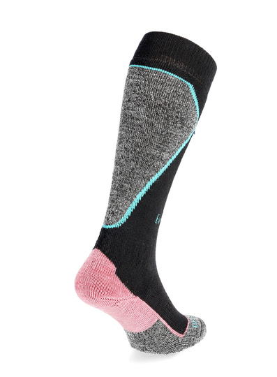 Damskie skarpety narciarskie Bridgedale Ski Mid+ Merino P Pattern - blk/crl