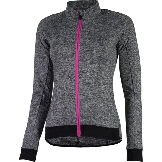 Koszulka długi rękaw Rogelli BENICE czarno-szara-różowa