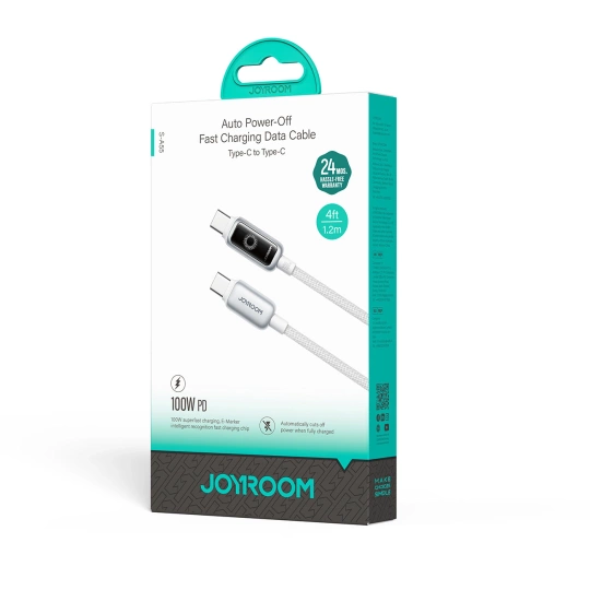 Kabel Joyroom S-A55 StarFlight 100W USB-C - USB-C 1,2m - biały