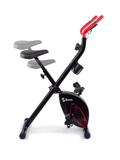 Rower treningowy stacjonarny składany Sportia NS-652-VK1 czarno-czerwony