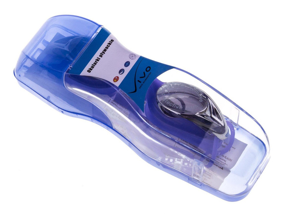 Okulary do pływania Vivo B-0107 fioletowe lustrzane treningowe