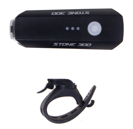 Lampa przednia Verso STONE 300 USB-C 300 lm czarna