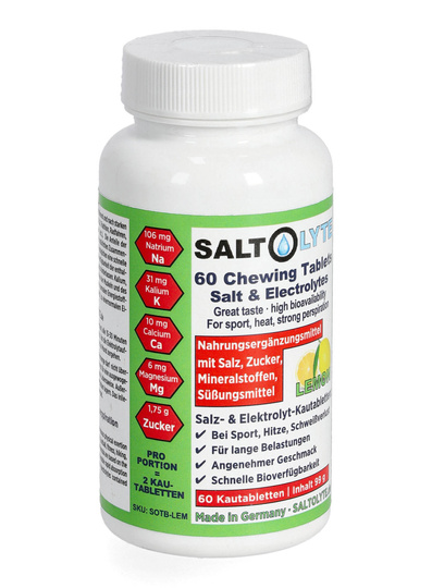 Elektrolityczne tabletki Saltolyte Chewing - 60szt - Cytrynowe