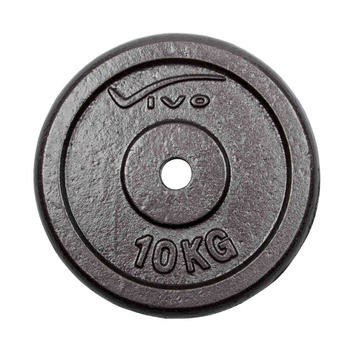 Obciążenie żeliwne czarne 10kg Vivo