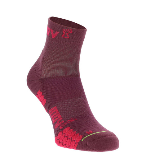 Skarpety inov-8 TrailFly Sock Mid. Zielono-fioletowe. Dwupak.