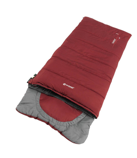 Śpiwór dla dziecka Outwell Contour Junior (140 cm) - red/grey