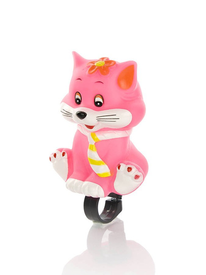 Sygnał rowerowy na kierownicę 61-23 różowy kotek 