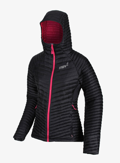 Kurtka do biegania damska Inov-8 Thermoshell Pro FZ - black/pink