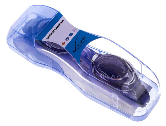 Okulary do pływania Vivo B-0105 fioletowe lustrzane rekreacyjne