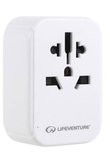 Adapter podróżny z USB i USB-C Ładowarka Lifeventure World to Europe Travel Adaptor