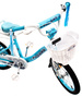 Rower dziecięcy  FLOWER 16" błękitno-biały