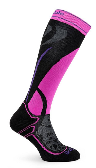 Skarpety narciarskie Bridgedale Ski Midweight Merino P - bl/fluo pink