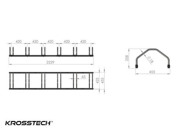 Stojak na rowery ECHO 6 na 6 rowerów ocynkowany