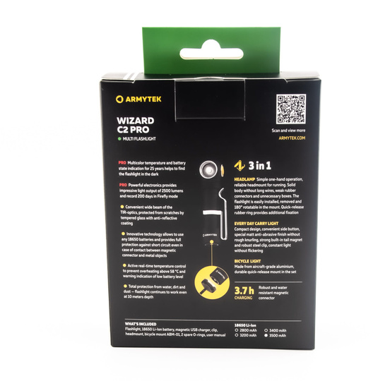 Latarka czołowa Armytek Wizard C2 Pro v4 warm