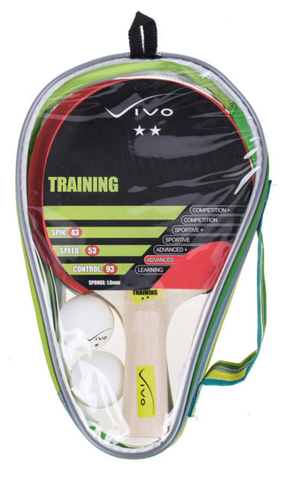 Zestaw do tenisa stołowego 2 rakietki + 2 piłki Vivo