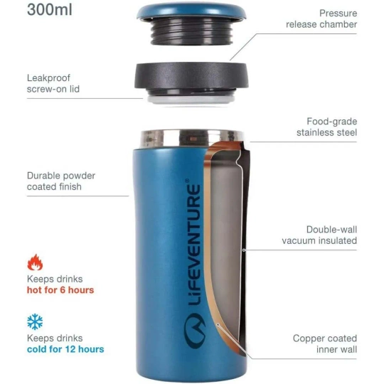 Kubek termiczny Lifeventure Thermal Mug  300 ml metallic cobalt