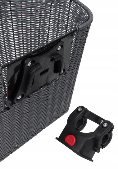 Kosz Verso SH-Z003 na kierownicę mocowany click pleciony grafitowy