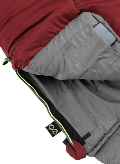 Śpiwór dla dziecka Outwell Contour Junior (140 cm) - red/grey