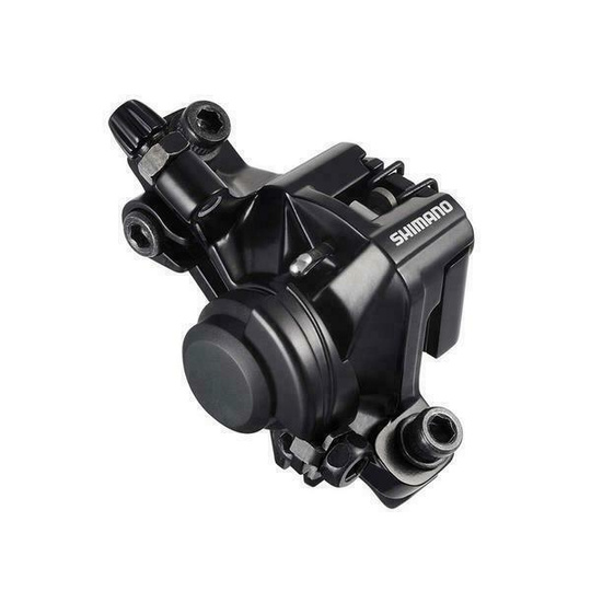 Zacisk hamulca tarczowego przód, mechaniczny, Shimano BR M-375 czarny +adapter