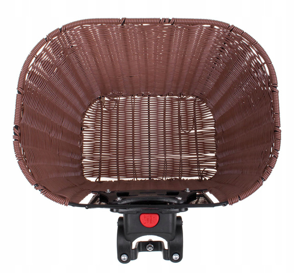 Kosz Verso SH-Z002 na kierownicę mocowanie click pleciony brązowy