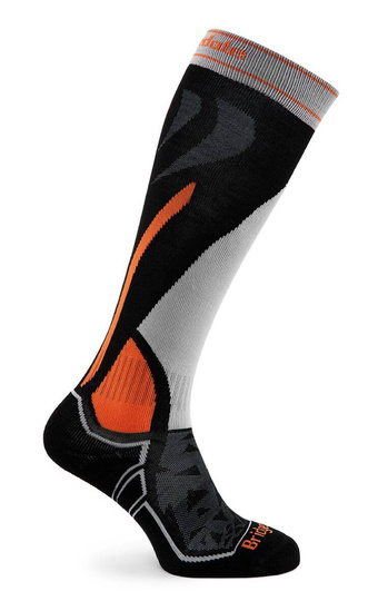 Skarpety narciarskie Bridgedale Ski Midweight Merino P - black/silver