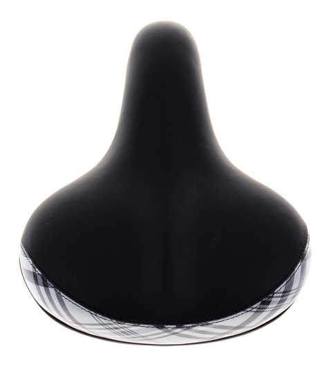 Siodło City Selle Mio SM-1000 H.B czarne, tył krata z jarzemkiem