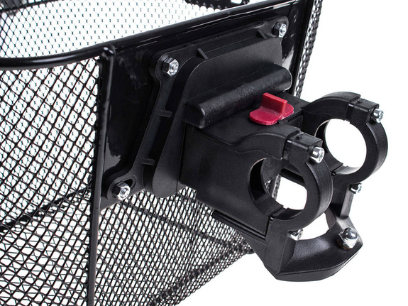 Kosz Verso przedni XD-058 zdejmowany szybki montaż "click" z uchwytem mocującym czarny