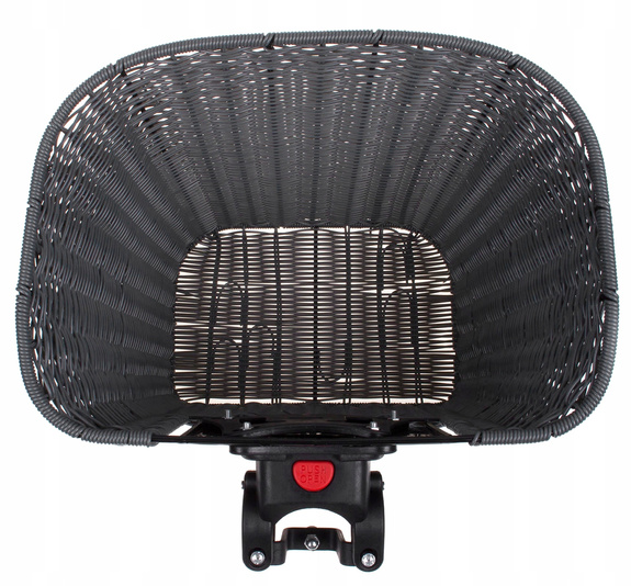 Kosz Verso SH-Z003 na kierownicę mocowany click pleciony grafitowy