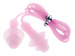 Zatyczki do uszu+pasek Vivo silikon-PVC B-2006 różowe