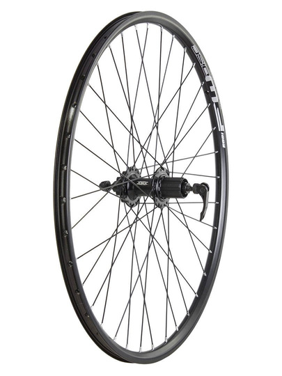 Koło tylne 28" - 29" piasta XMX-A291QR hamulec tarczowy, łożyska maszynowe, obręcz Rodi FW DISC czarna, szprychy czarne