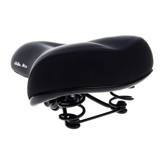 Siodło Selle Mio SM-1000-H czarne podwójna sprężyna 