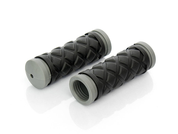 Chwyty kierownicy Verso HL-G73B 90 mm czarno-szare para 